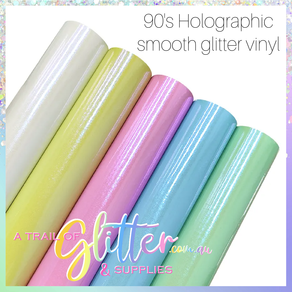 90's Holographic Smooth PU leather