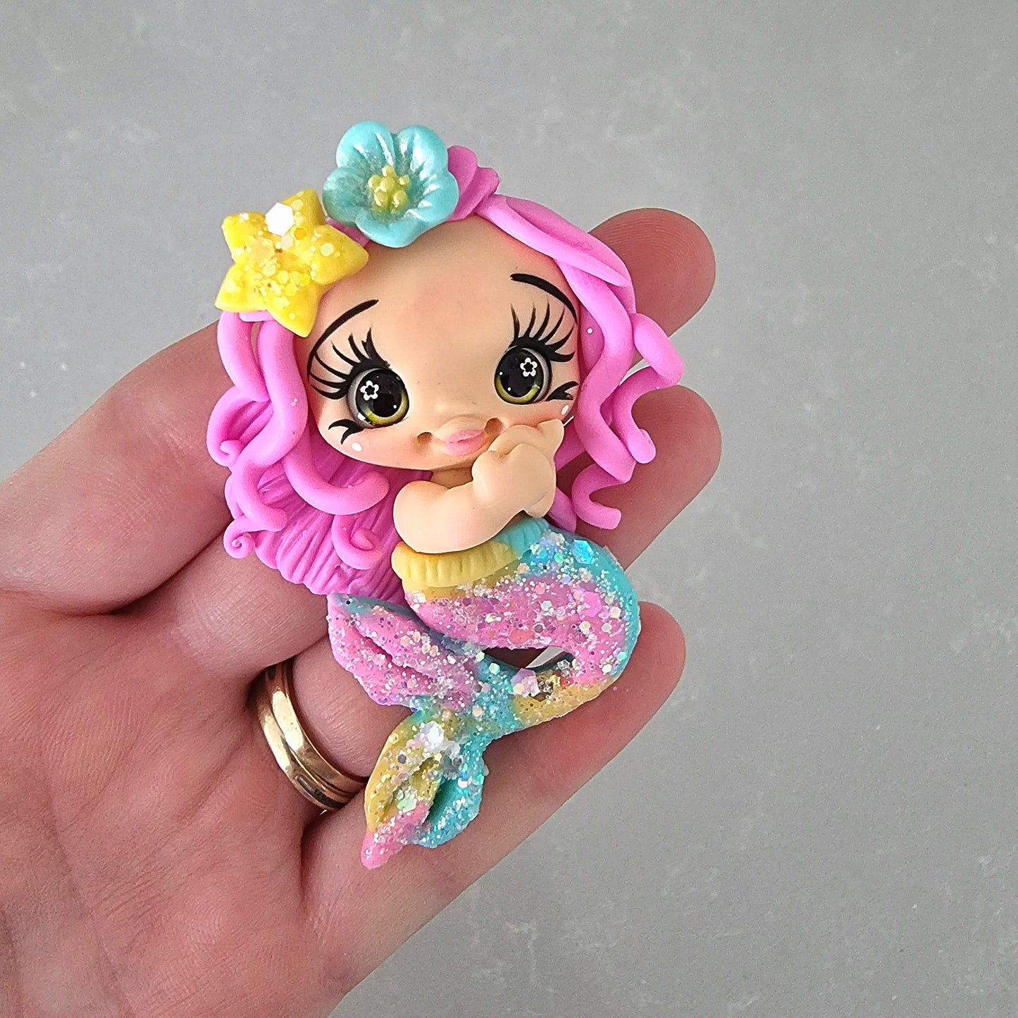 Mermaid with rainbow tail