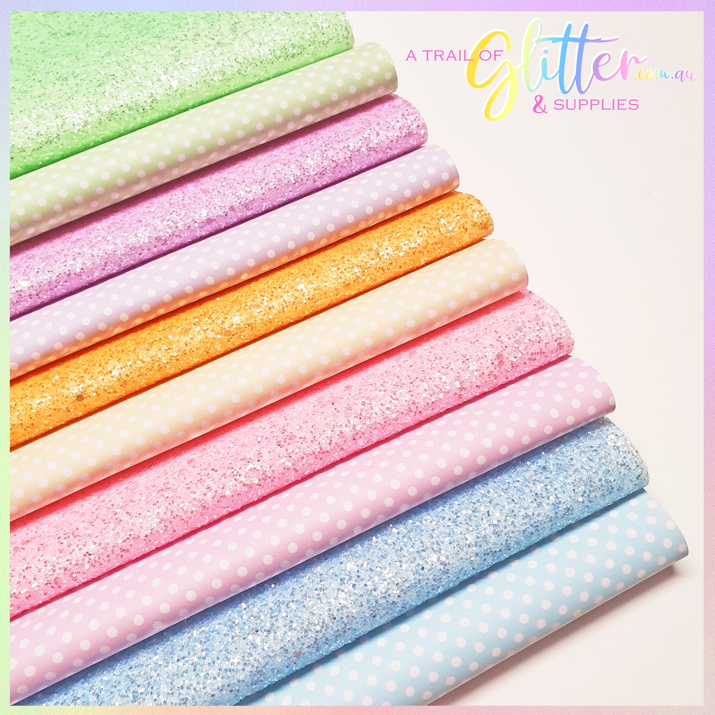 Polka Dot Pastel Glitter Bundle