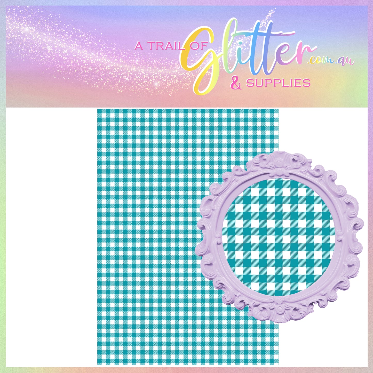 Picnic Check Aqua LITCHI