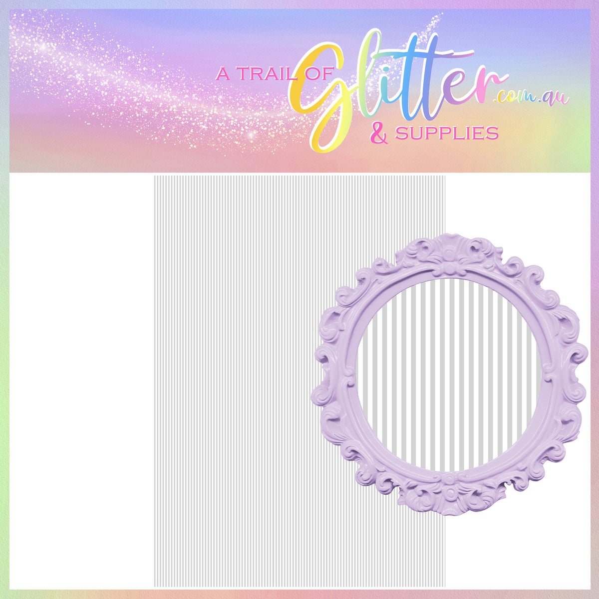 Shabby Chic Santa stripes Grey