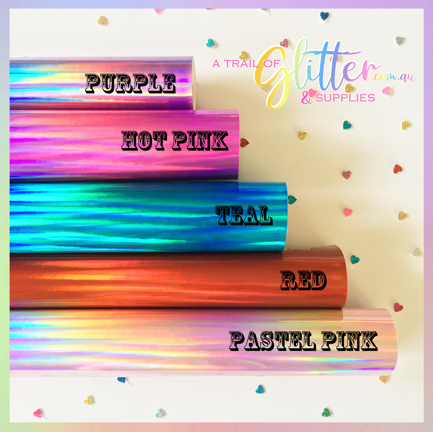 Holographic Purple PU Leather