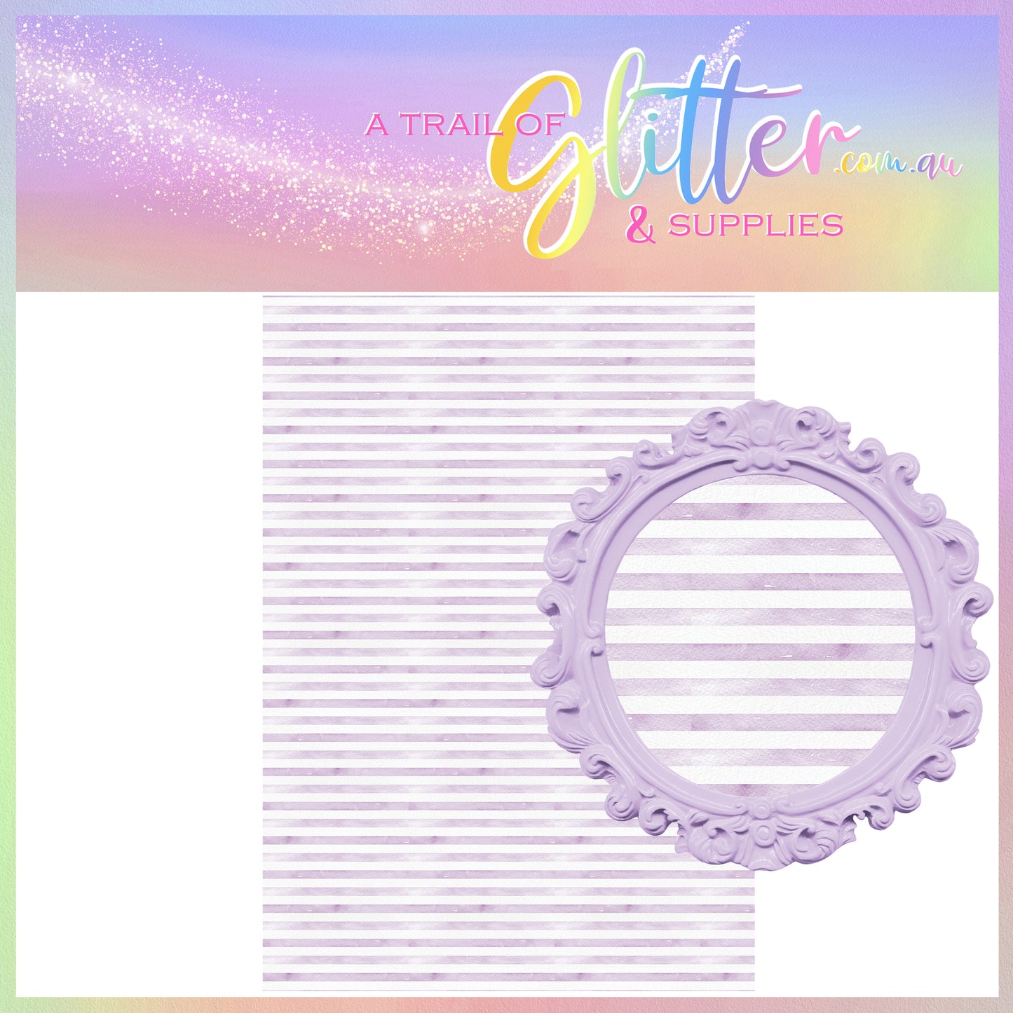 Purple Pastel Stripes Faux Leather