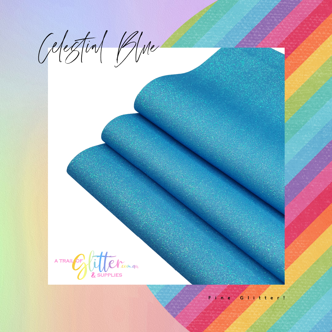 Fine Glitter CELESTIAL BLUE A4 Sheet 20x34cm
