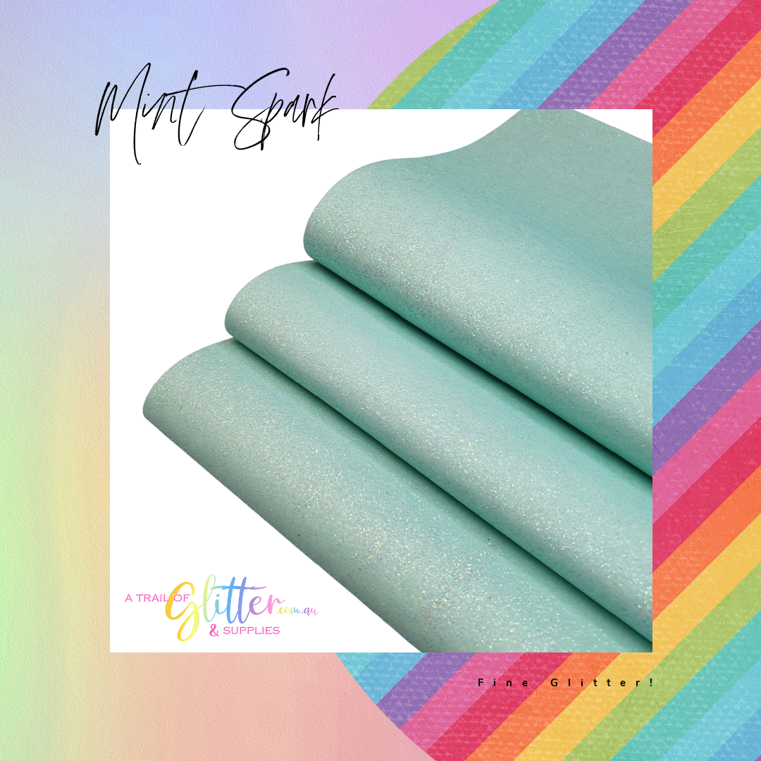 Fine Glitter MINT A4 Sheet 20x34cm