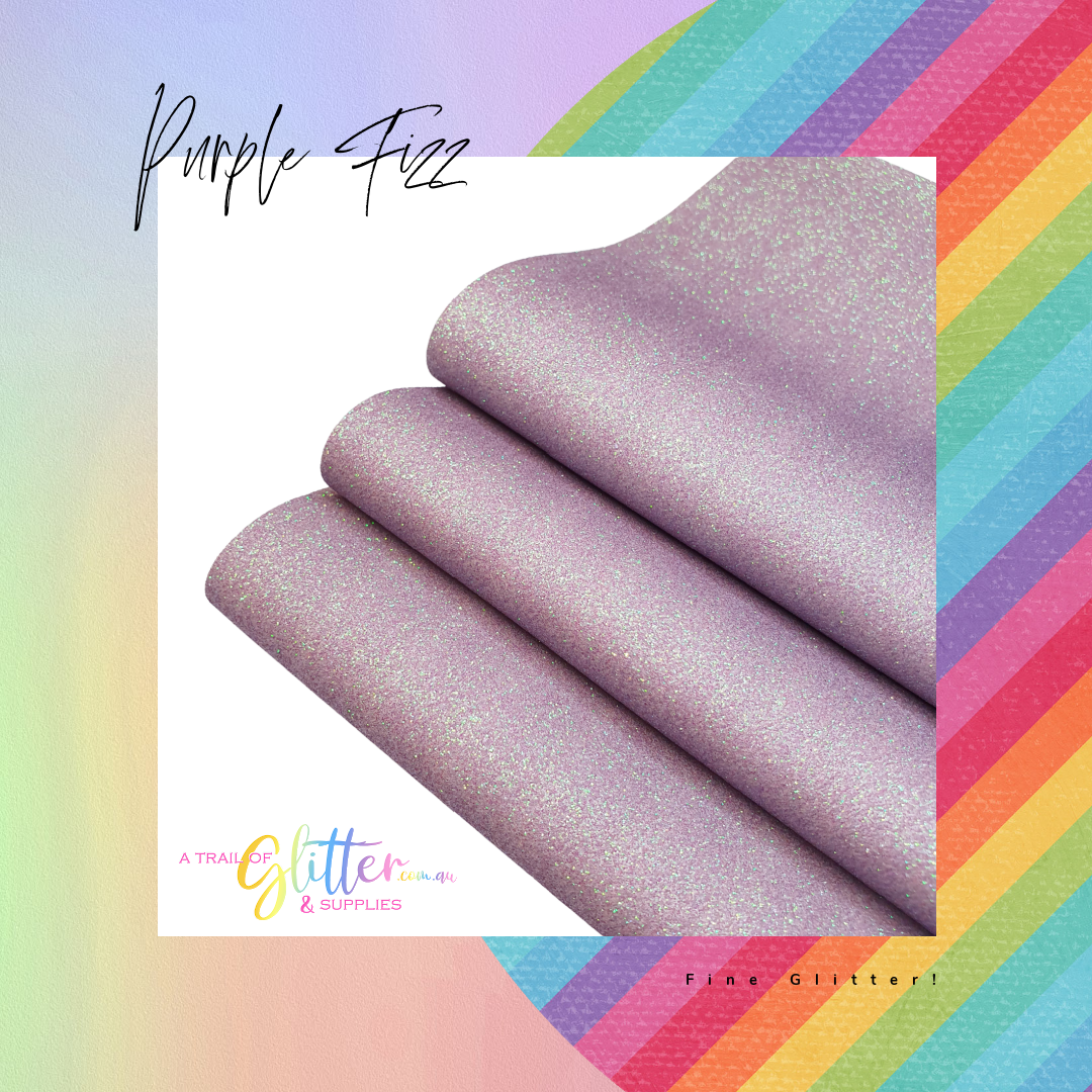 Fine Glitter PURPLE FIZZ A4 Sheet 20x34cm