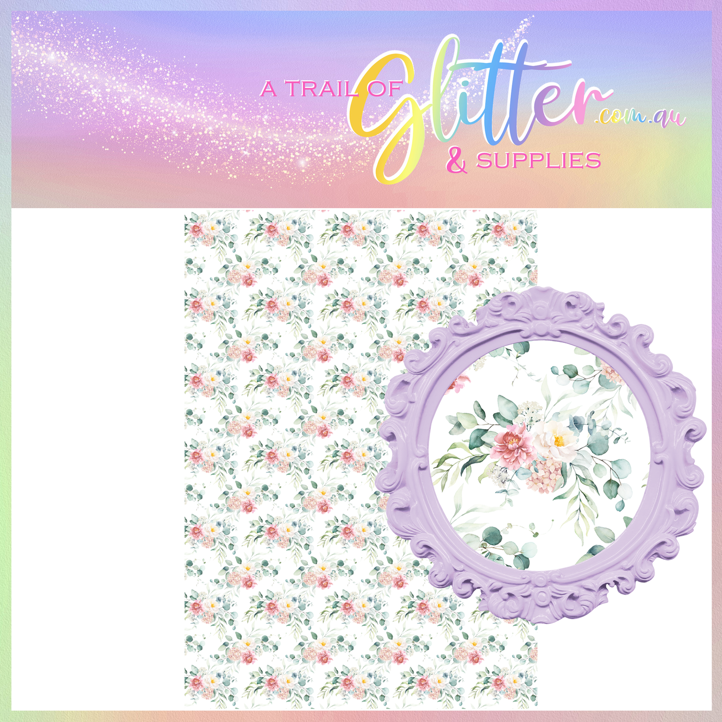 Vintage Romance Roses Litchi Leather