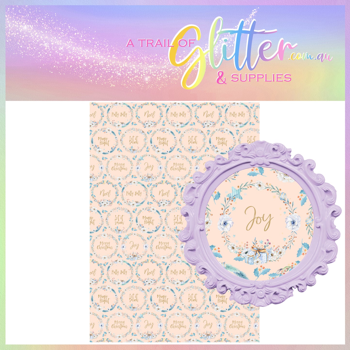 Blue Wreaths (Apricot)