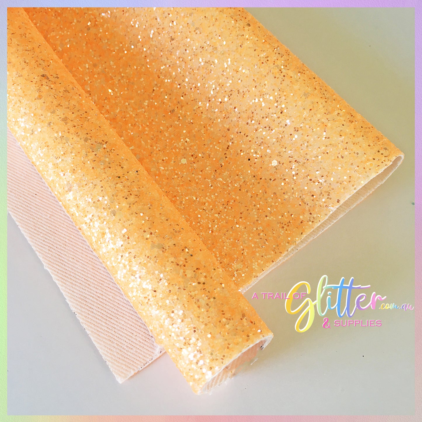 Colourful fluorescent neon chunky glitter - Pastel Orange