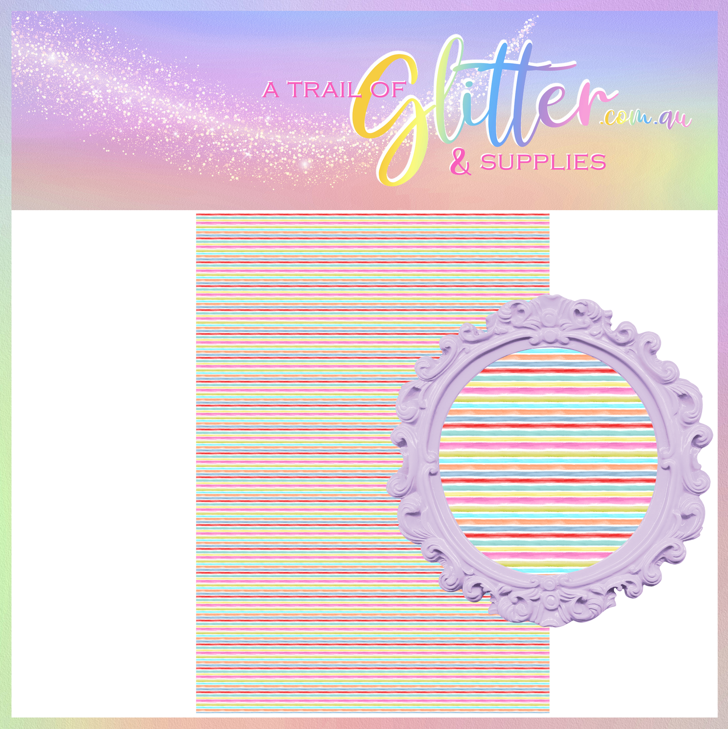 Fiesta Bold Stripe faux leather.