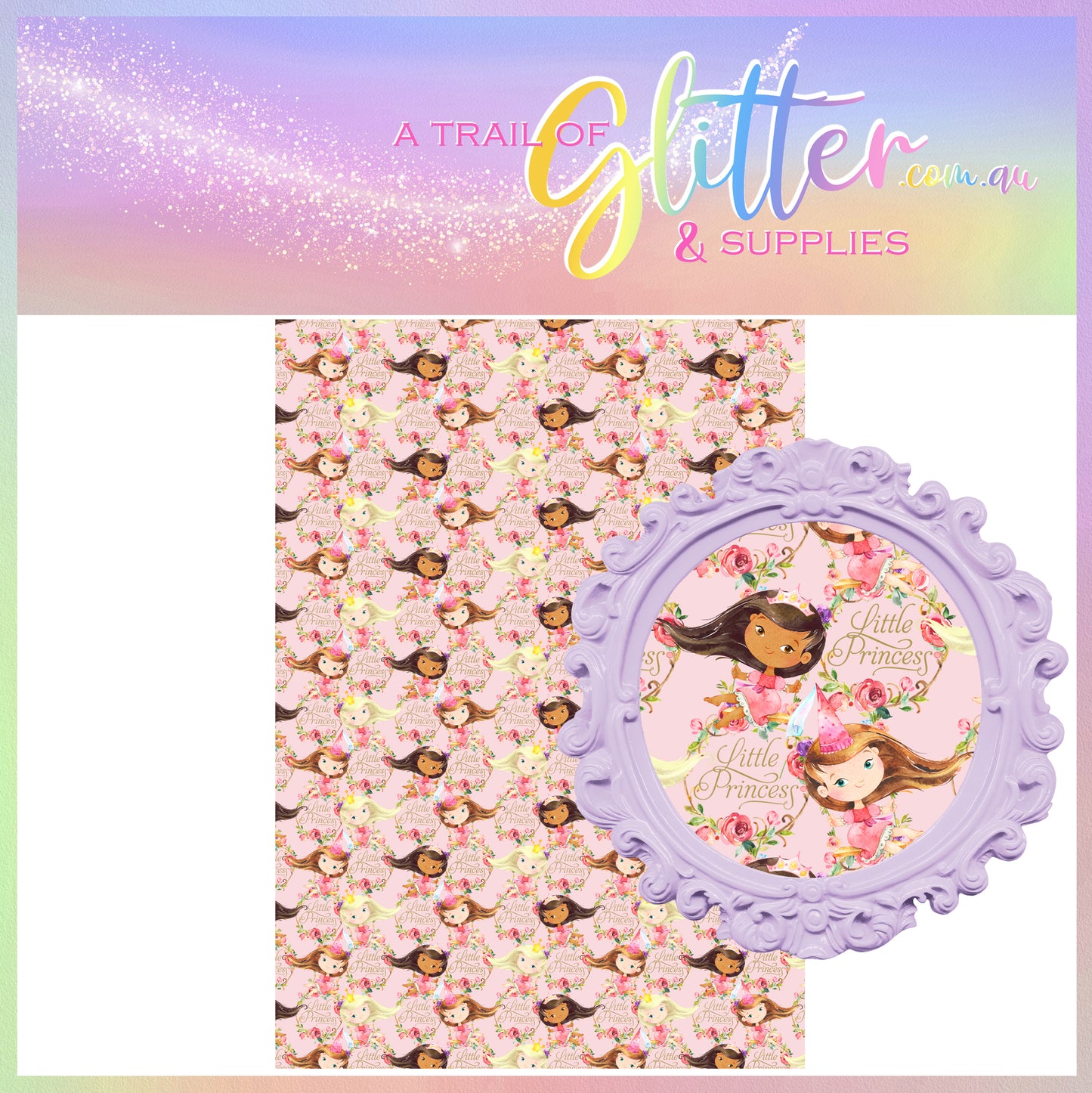 Princess on swing faux leather.