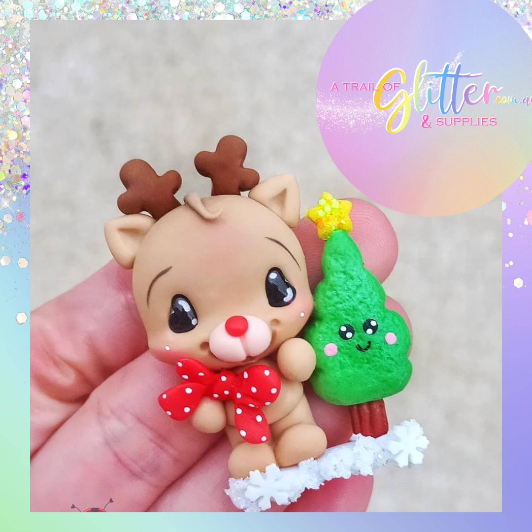Reindeer and tree clay