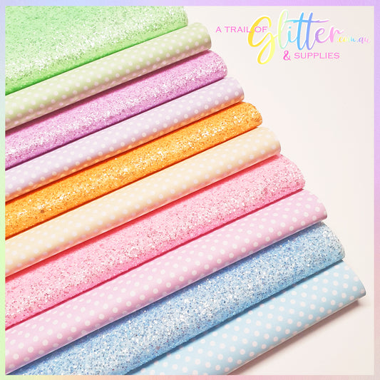 Polka Dot Pastel Glitter Bundle