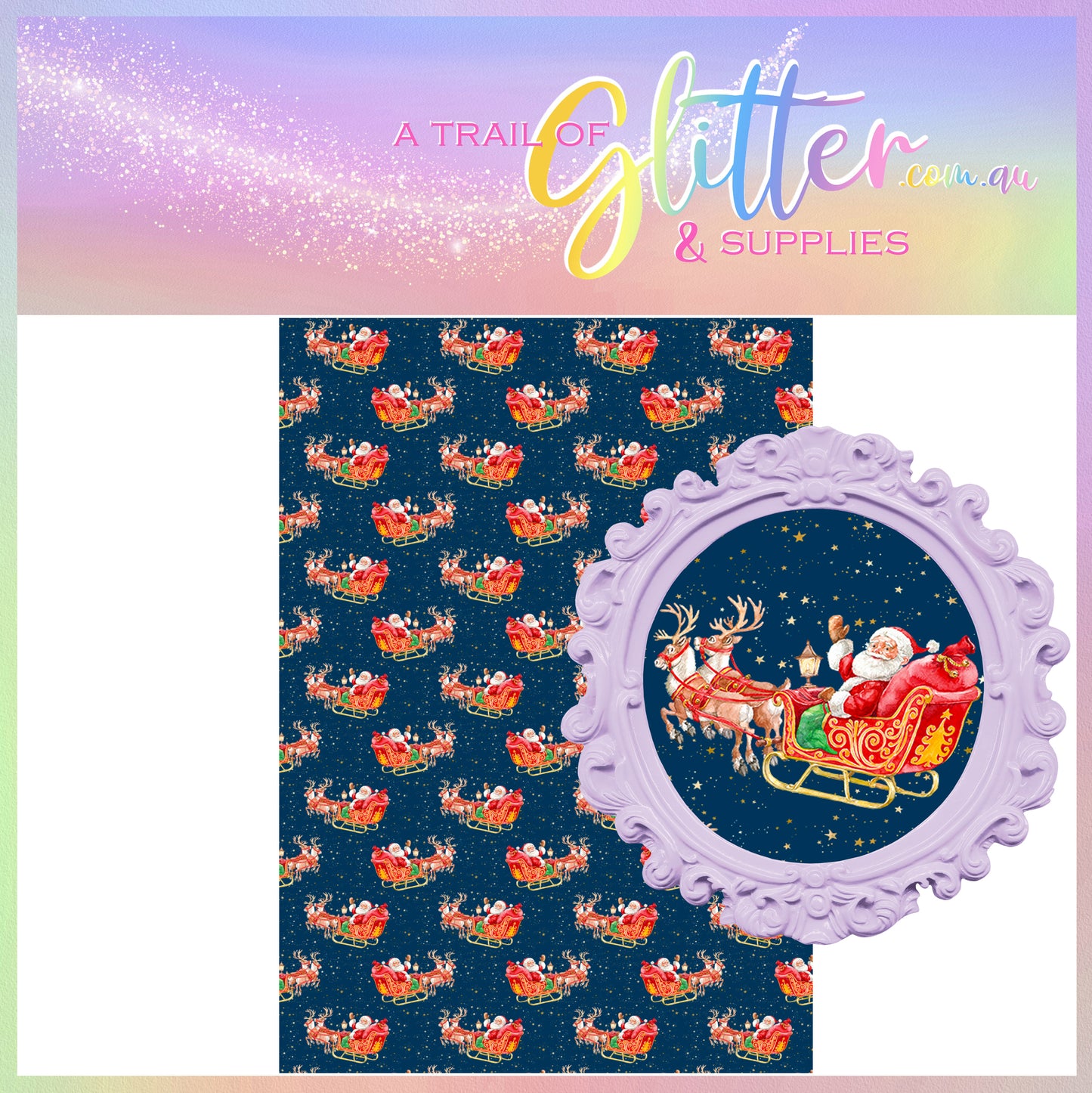 Here comes Santa Claus blue