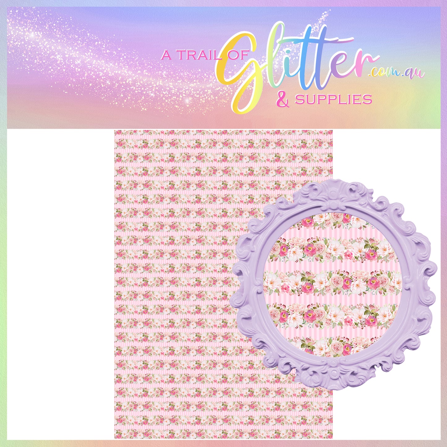Shabby Chic Santa Roses Pink