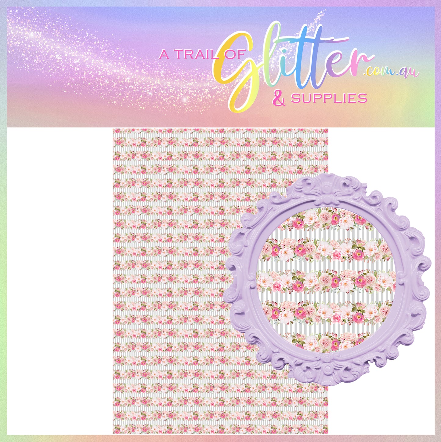 Shabby Chic Santa Roses Grey
