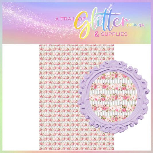 Shabby Chic Santa Roses Grey
