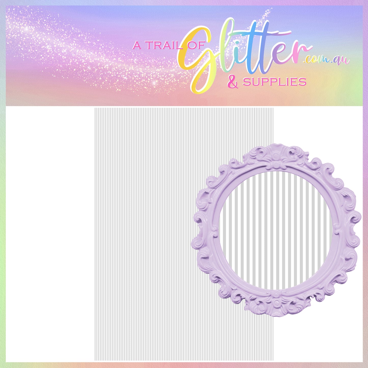 Shabby Chic Santa stripes Grey