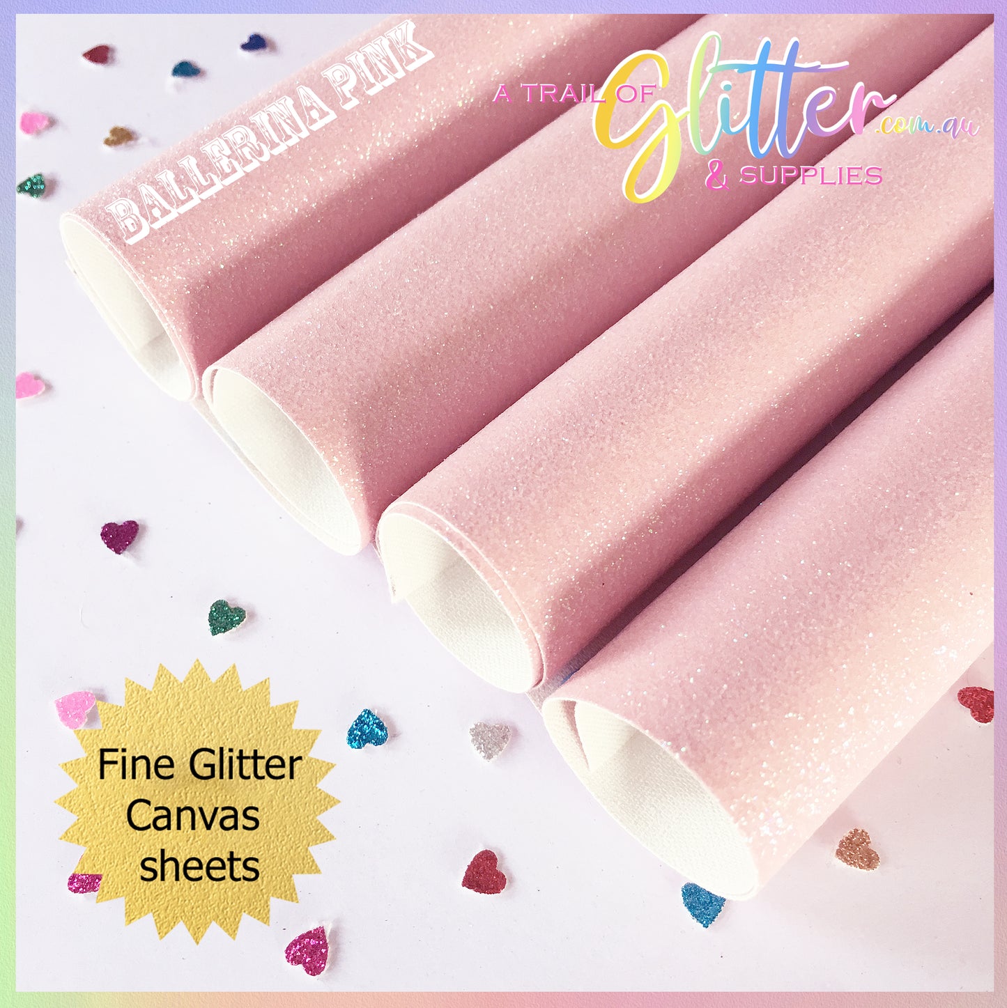 Fine Glitter BALLERINA PINK A4 Sheet 20x34cm #43