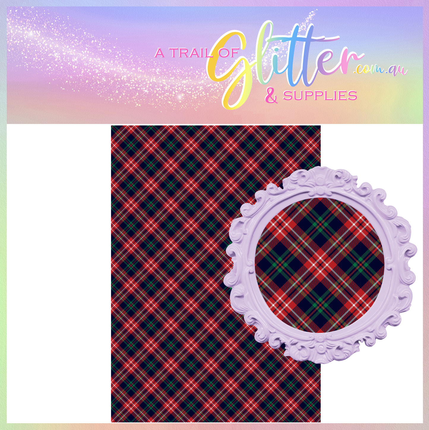 NEW 2022 Christmas tartan faux leather