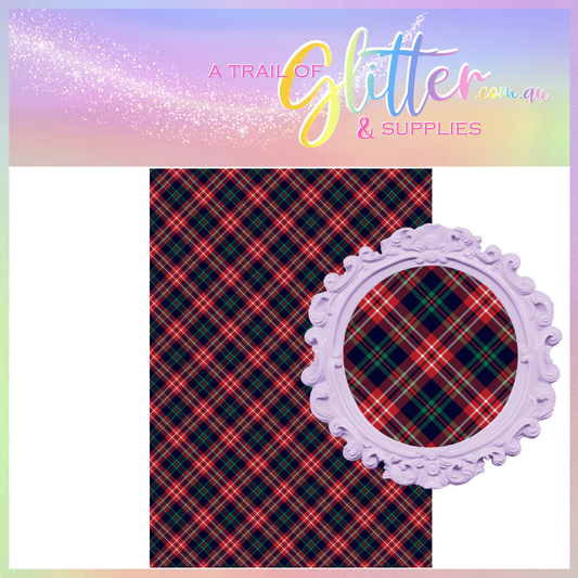 NEW 2022 Christmas tartan faux leather