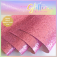 Medium Grade Glitter Fabric - Pink 0.8mm Thickness