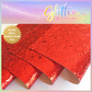 Medium Grade Glitter Fabric - Red 0.8mm Thickness