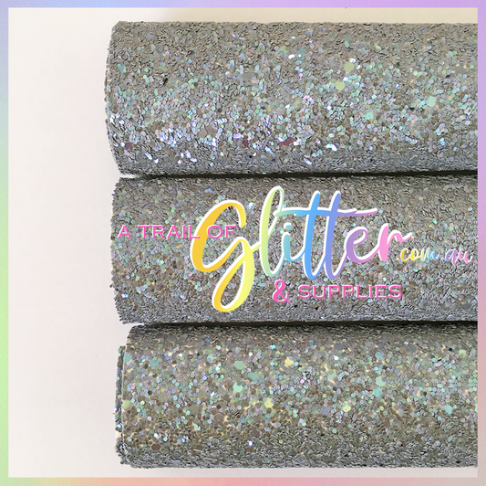 Extra Sparkly Chunky Glitter - Grey A4 Piece