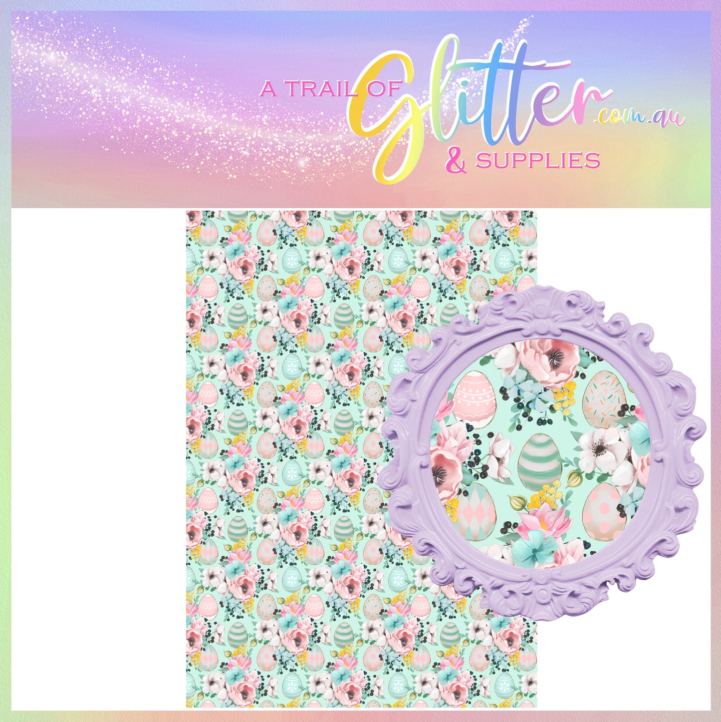 EGGS FLORAL Faux Leather