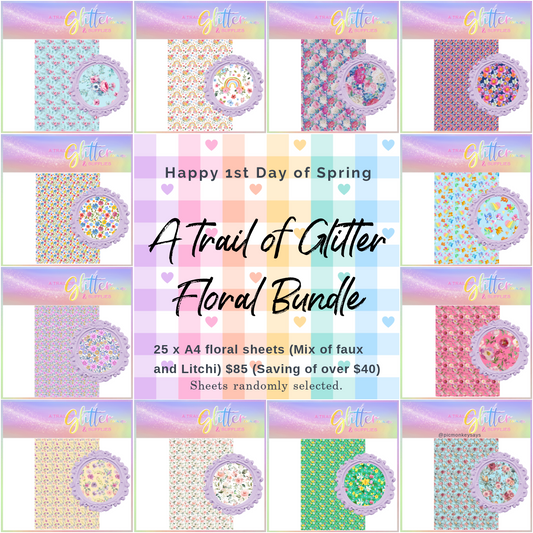 Floral Fabric Bundle x 25 randomly selected sheets!