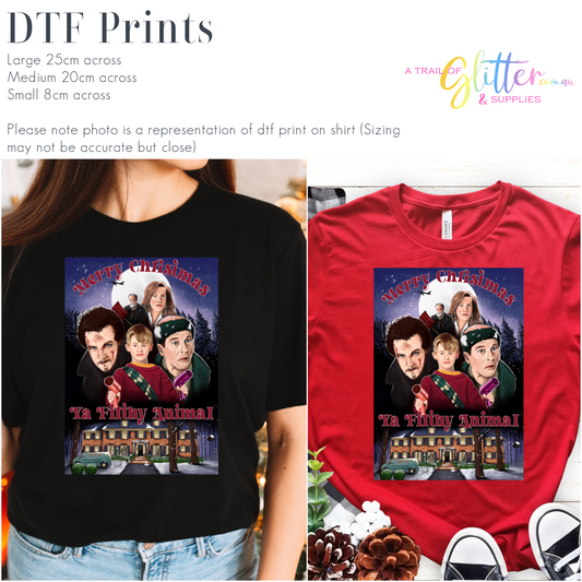 Merry Christmas ya filthy animal Transfer LARGE PRINT ONLY