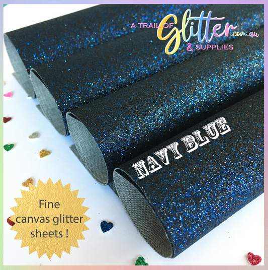 Fine Glitter NAVY A4 Sheet 20x34cm