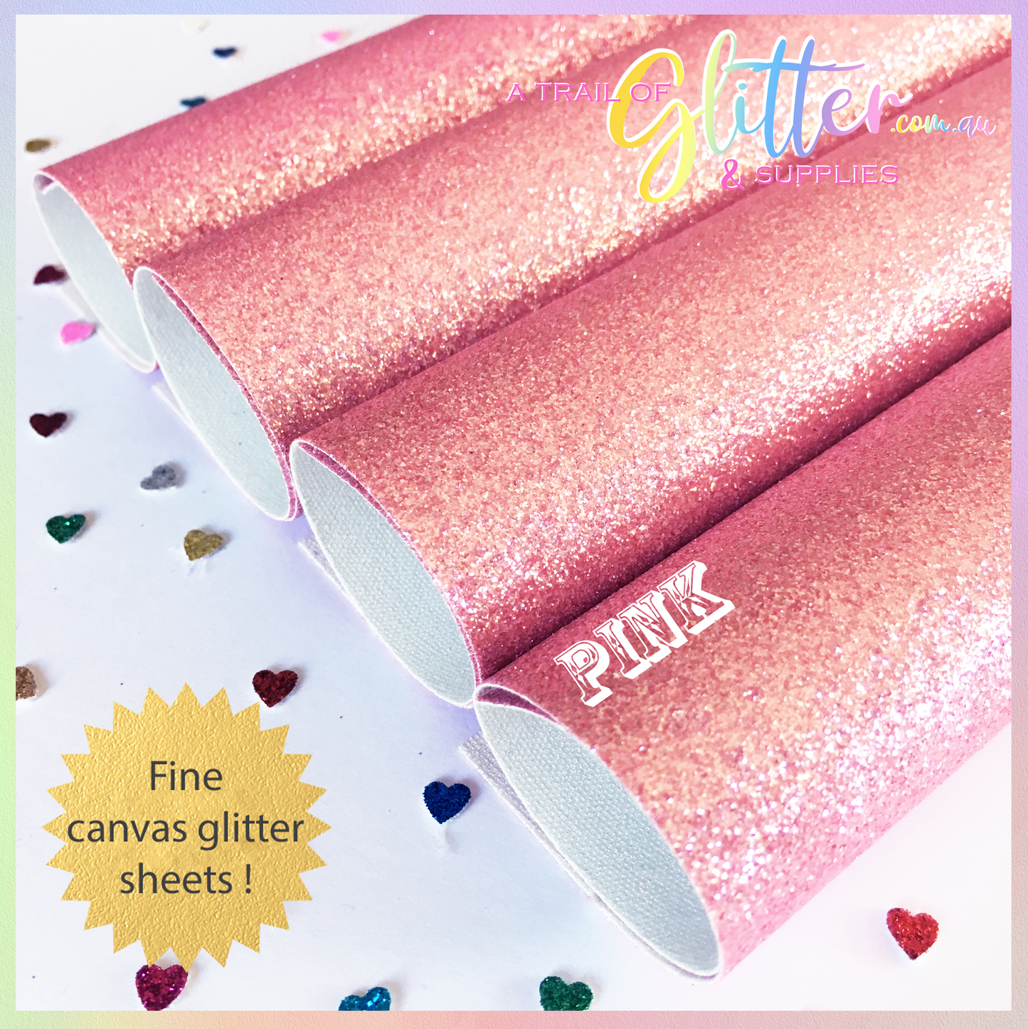 Fine Glitter PINK A4 Sheet 20x34cm #7