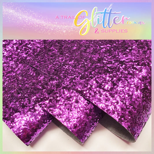 Medium Grade Glitter Fabric - Purple 0.8mm Thickness