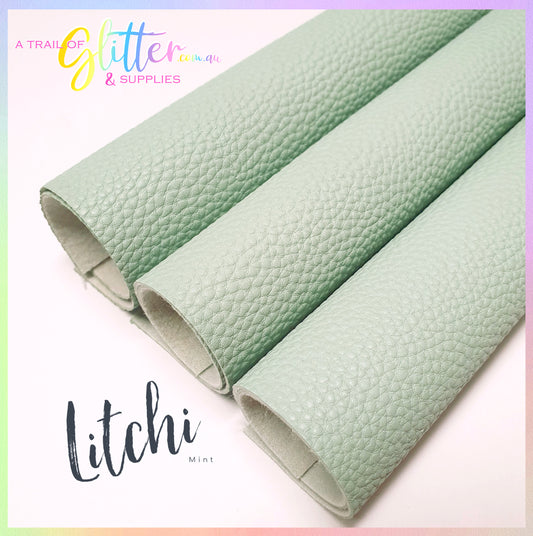 Litchi Faux Leather Mint