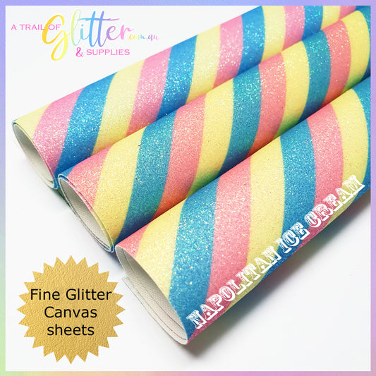 Fine Glitter NAPOLITAN ICE CREAM Sheet 20x34cm