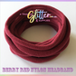 Red Berry Nylon Headband x 20 SUPER SOFT THIN headband ONE SIZE FITS ALL
