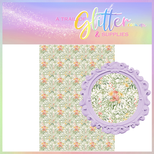 Overgrown Flowers Litchi Leather