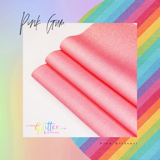 Fine Glitter PINK GUM Sheet 20x34cm