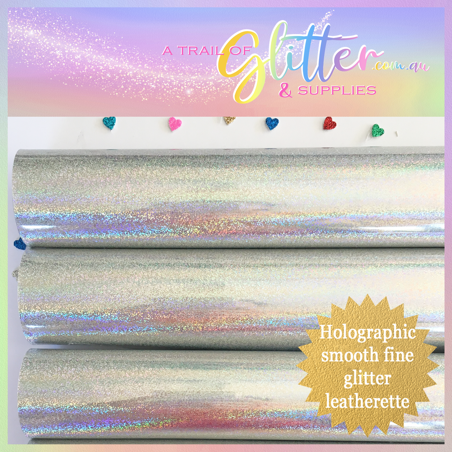 Shimmering pu coloured glitter leather - Pixel Silver