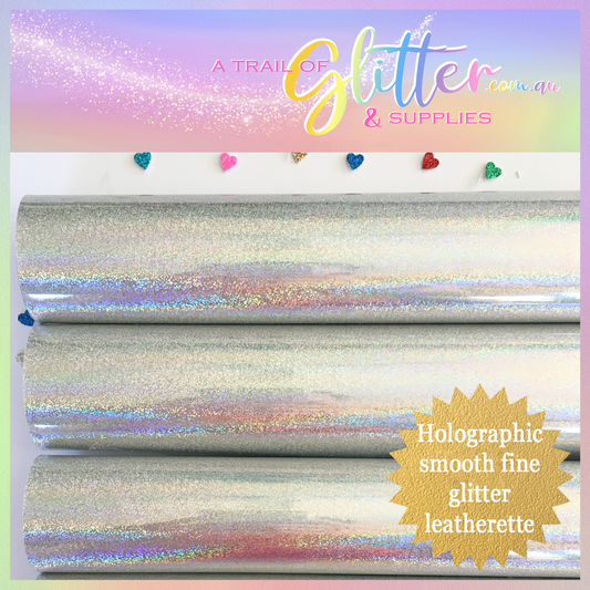 Shimmering pu coloured glitter leather - Pixel Silver