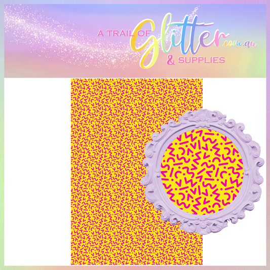 Totally 80's Yellow Litchi Leather