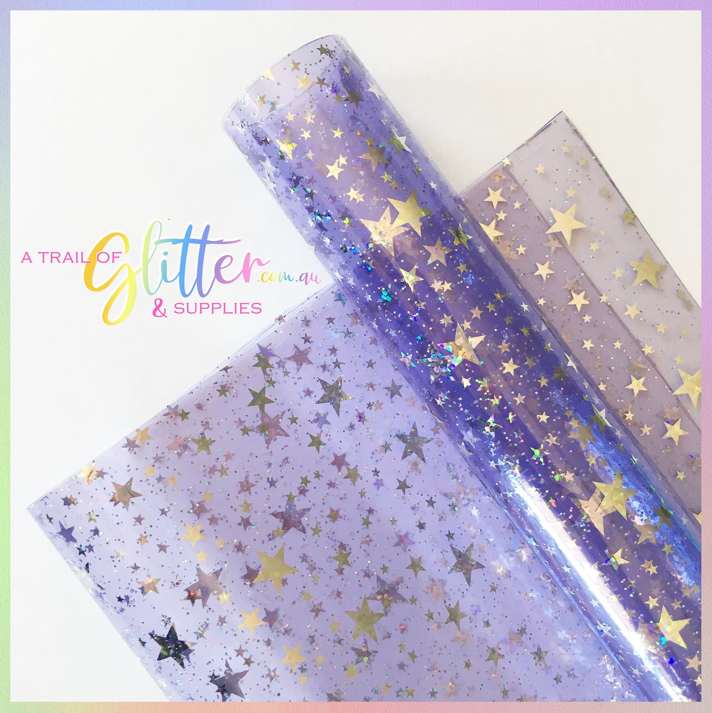 PVC Soft Glitter Plastic film - Purple