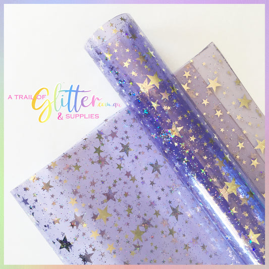 PVC Soft Glitter Plastic film - Purple
