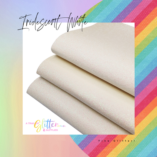 Fine Glitter IRIDESCENT WHITE A4 Sheet 20x34cm