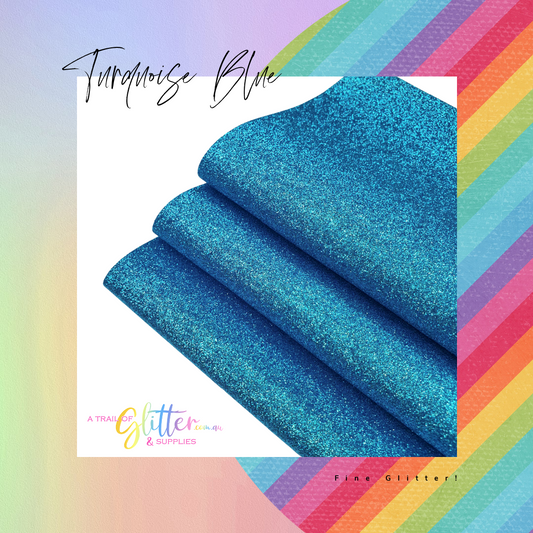 Fine Glitter TURQUOISE A4 Sheet 20x34cm