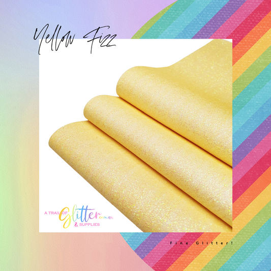 Fine Glitter YELLOW FIZZ A4 Sheet 20x34cm