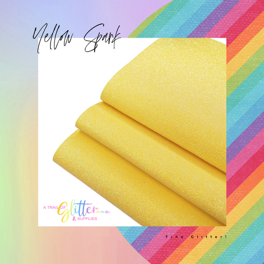 Fine Glitter YELLOW A4 Sheet 20x34cm