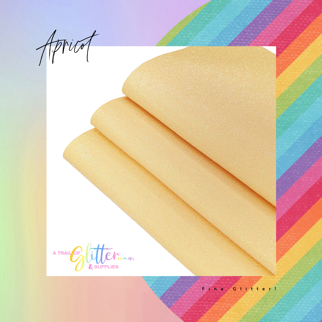 Fine Glitter APRICOT A4 Sheet 20x34cm