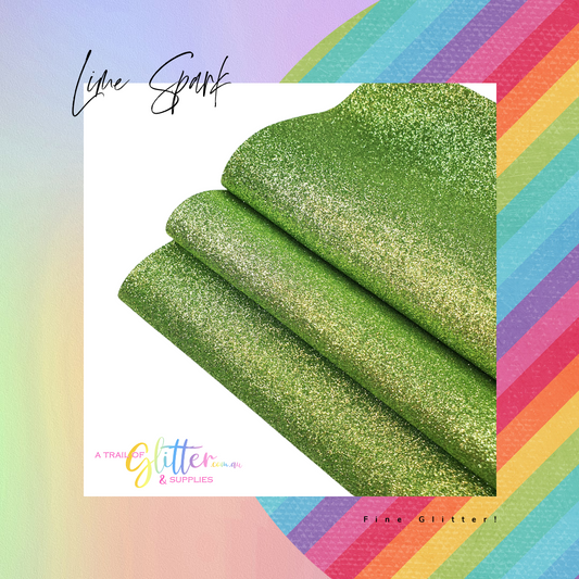 Fine Glitter LIME A4 Sheet 20x34cm
